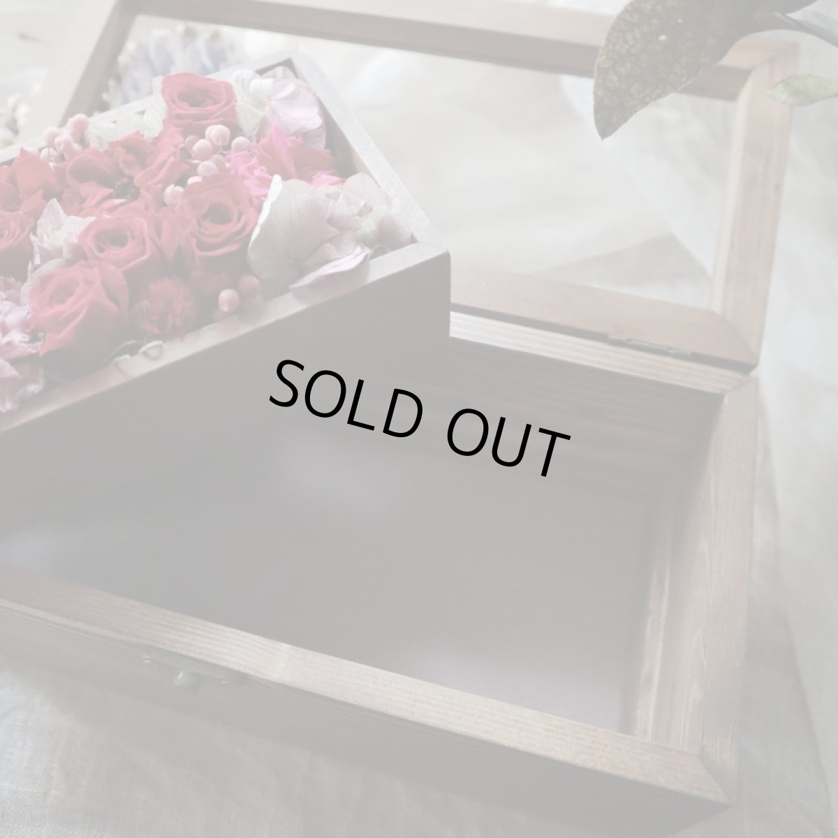 画像7: Preserved flower | ウッド ジュエルボックス ｜Red (7)