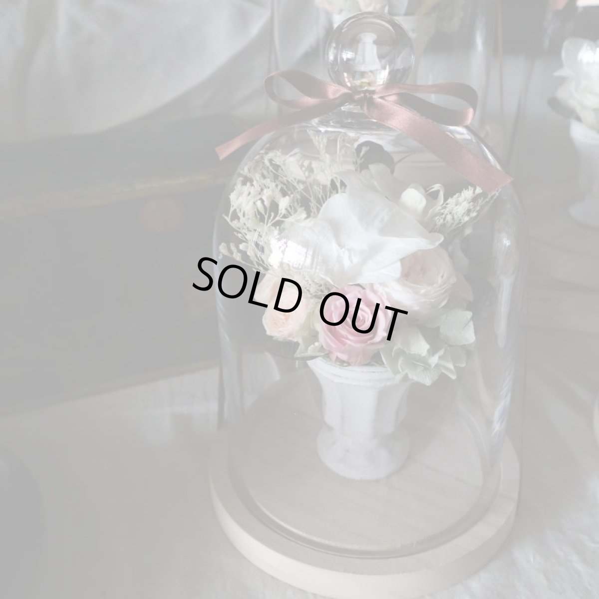 画像2: Preserved flower |コチョウランを使ったアレンジ Emma【ガラスドーム】 (2)