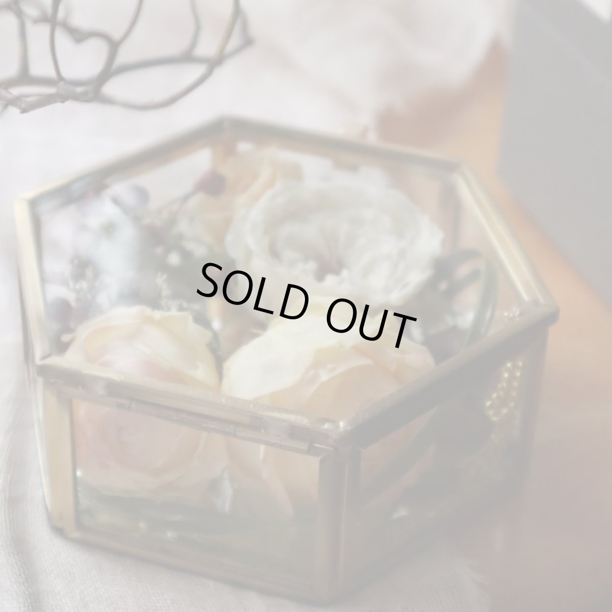 樹脂で花を固定しているから移動も安心