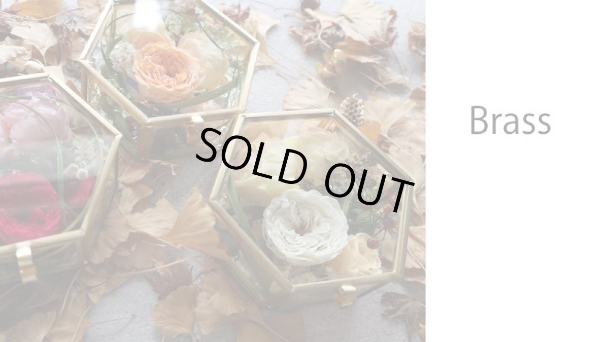 画像2: Preserved flower |真鍮ノガラスケース ボックスフラワー【CREA 贈りものバイブル掲載商品】 (2)