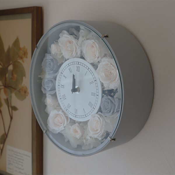 プリザーブドフラワー 花時計 素敵な日々になりますように。大切な時を
