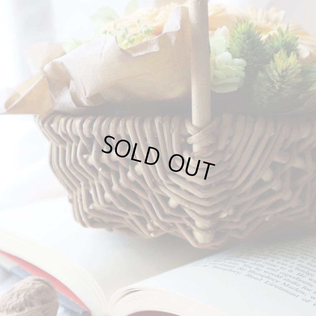 コロンとしたフォルムのバスケットだから飾りやすい